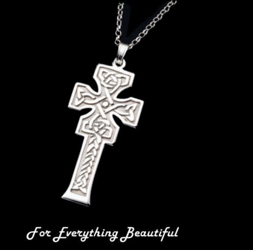 Image 0 of Celtic Cross Mura County Donegal Ireland Sterling Silver Pendant