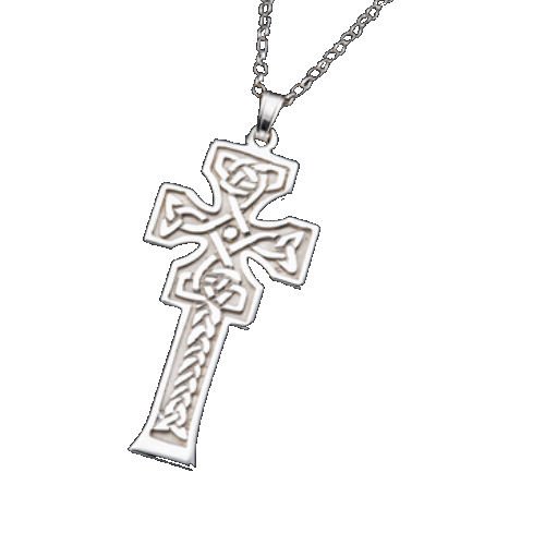 Image 1 of Celtic Cross Mura County Donegal Ireland Sterling Silver Pendant