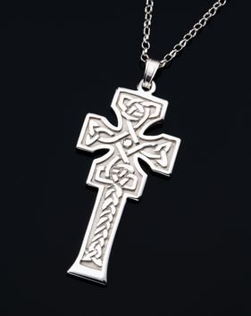 Image 2 of Celtic Cross Mura County Donegal Ireland Sterling Silver Pendant
