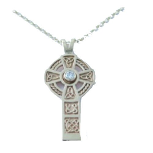 Image 1 of Celtic Cross Diamond Drop Design 9K Yellow Gold Pendant