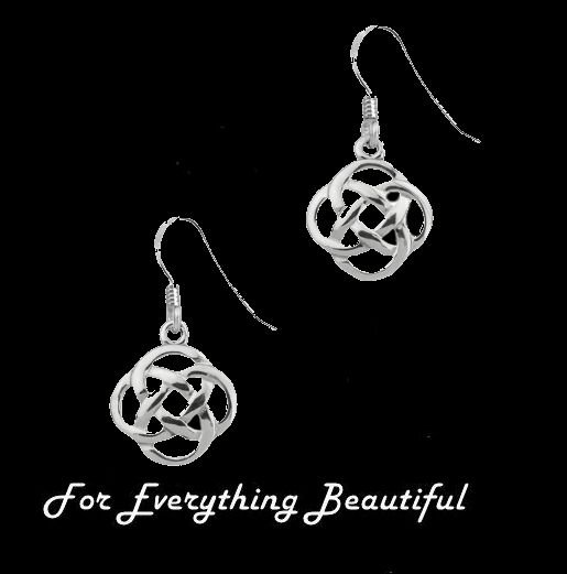 Image 0 of Celtic Infinity Knotwork Sheppard Hook Sterling Silver Earrings