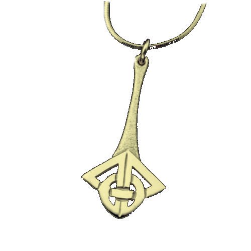 Image 1 of Celtic Friendship Knot Design 9K Yellow Gold Pendant