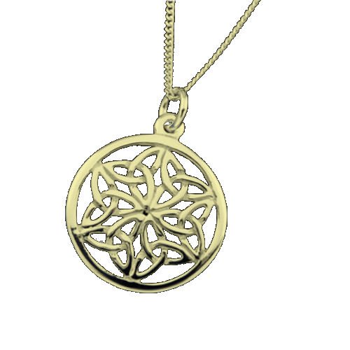 Image 1 of Celtic Circular Knotwork Large 9K Yellow Gold Pendant