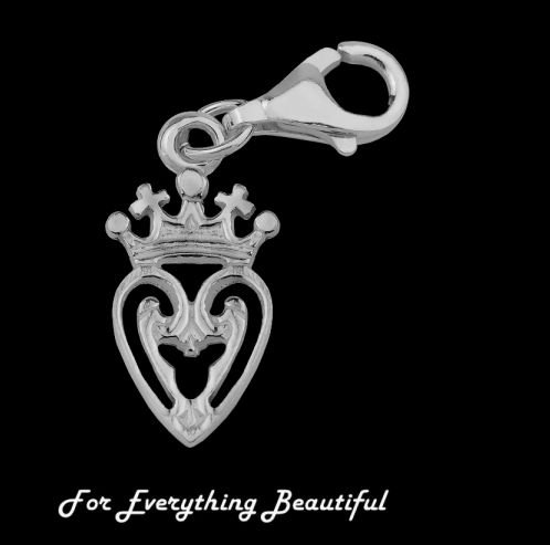 Image 0 of Luckenbooth Heart Design Sterling Silver Charm