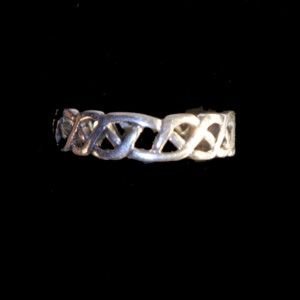 Image 2 of Celtic Knotwork Design Ladies Sterling Silver Ring Band Sizes 6-10