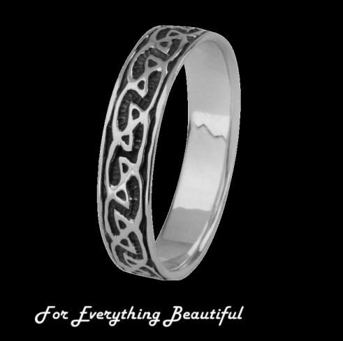 Image 0 of Celtic Knotwork Raised Design Ladies Sterling Silver Ring Sizes 6-10