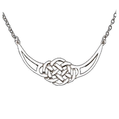 Image 1 of Celtic Elongated Knotwork Sterling Silver Pendant