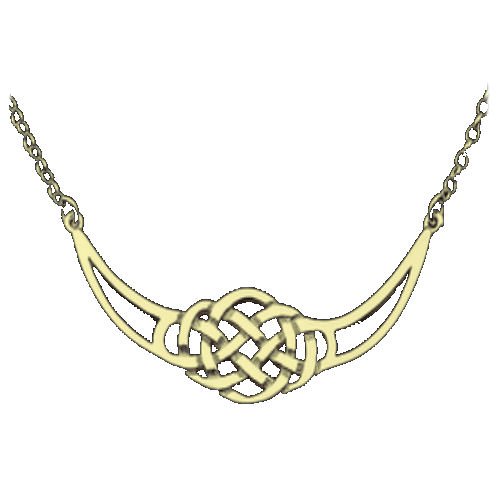 Image 1 of Celtic Elongated Knotwork 9K Yellow Gold Pendant