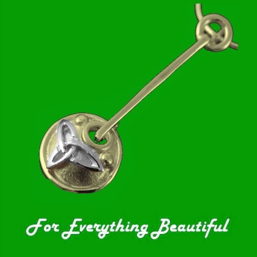 Image 0 of Celtic Trinity Knot White Gold Motif 9K Yellow Gold Pendant