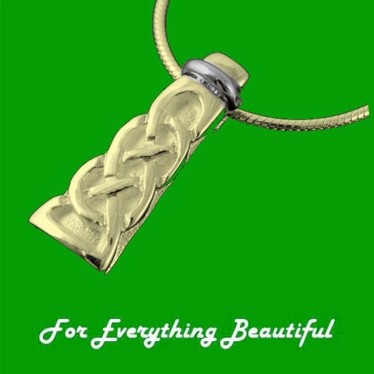 Image 0 of Celtic Tower Knotwork White Gold Detail 9K Yellow Gold Pendant