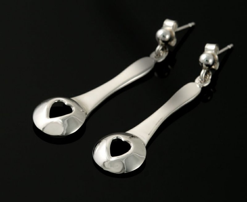 Image 1 of Peerie Smoorikins Little Kisses Drop Sterling Silver Earrings