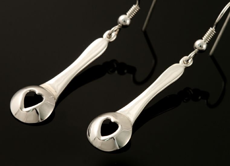 Image 1 of Peerie Smoorikins Little Kisses Hook Sterling Silver Earrings