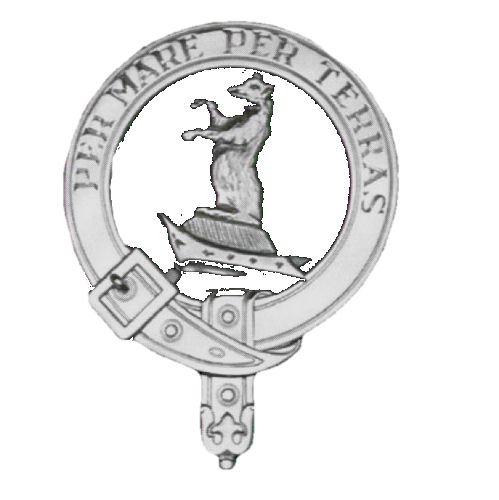 Image 1 of Alexander Clan Badge Polished Sterling Silver Alexander Clan Crest