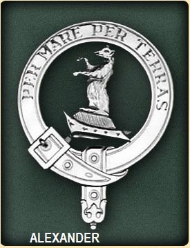 Image 2 of Alexander Clan Badge Polished Sterling Silver Alexander Clan Crest