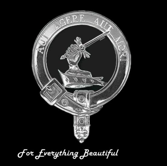 Image 0 of Barclay Clan Crest Polished Silver Clan Barclay Badge