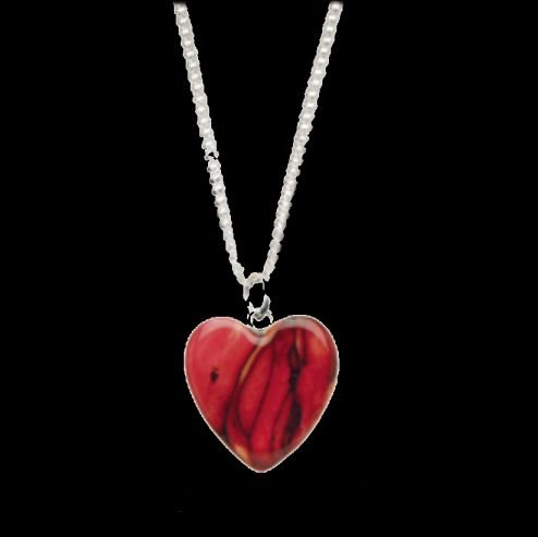 Image 0 of Wee Heart Scotland Heather Sterling Silver Pendant 
