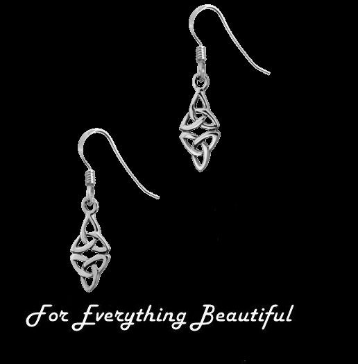 Image 0 of Celtic Double Trinity Knotwork Sheppard Hook Sterling Silver Earrings