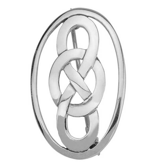 Image 1 of Celtic Infinity Knotwork Design Sterling Silver Brooch