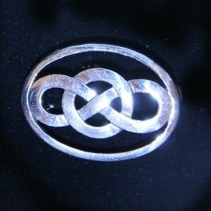 Image 2 of Celtic Infinity Knotwork Design Sterling Silver Brooch