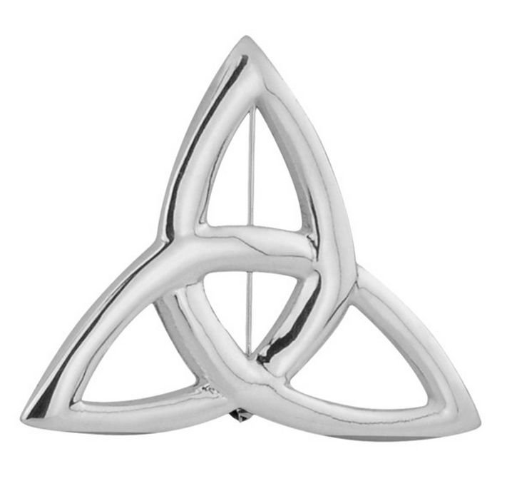 Image 1 of Celtic Trinity Knotwork Design Sterling Silver Brooch