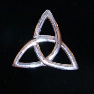 Image 2 of Celtic Trinity Knotwork Design Sterling Silver Brooch