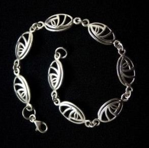 Image 3 of Mackintosh Glasgow Rose Links Ladies Sterling Silver Bracelet