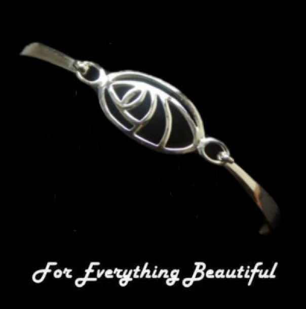 Image 2 of Mackintosh Glasgow Rose Ladies Sterling Silver Bangle