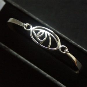 Image 3 of Mackintosh Glasgow Rose Ladies Sterling Silver Bangle