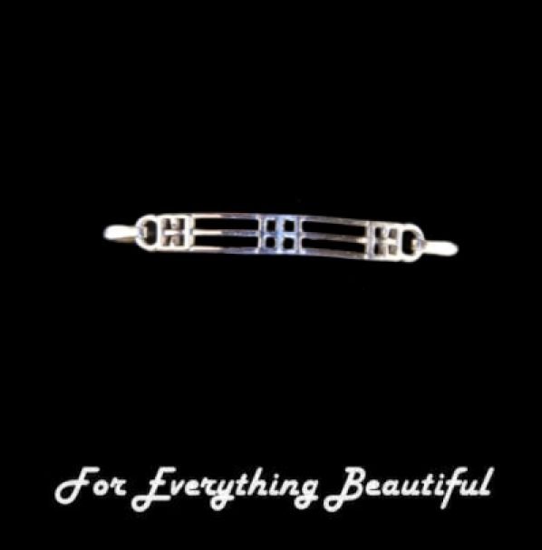 Image 2 of Mackintosh Elongated Links Ladies Sterling Silver Bangle