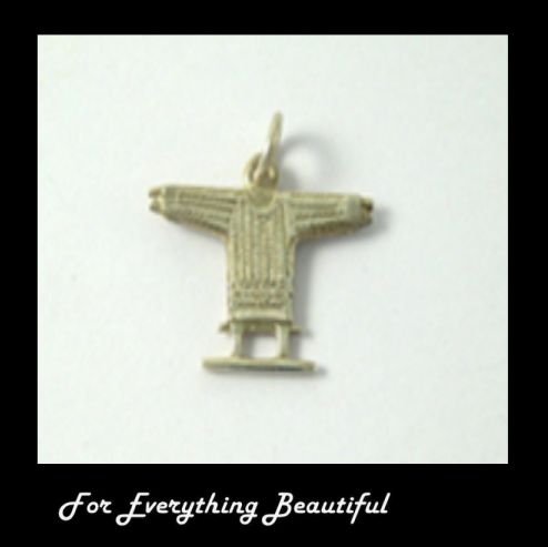 Image 0 of Shetland Islands Jumper Board Design Small Sterling Silver Charm