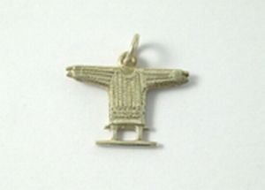 Image 1 of Shetland Islands Jumper Board Design Small Sterling Silver Charm