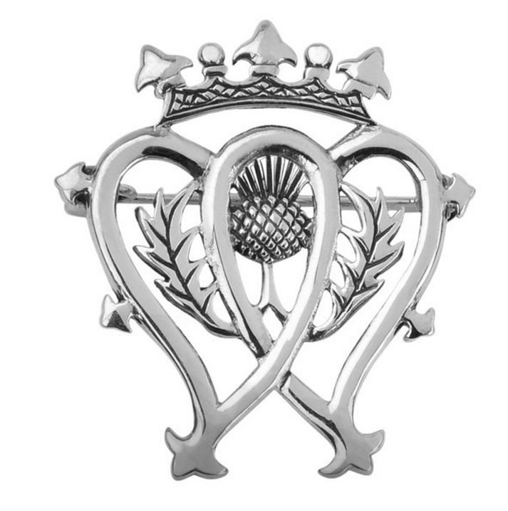 Image 1 of Luckenbooth Thistle Design Sterling Silver Brooch