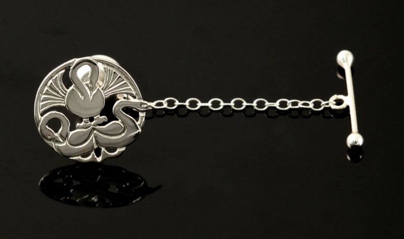 Image 2 of Three Nornes Norse Design Mens Sterling Silver Tie Tack