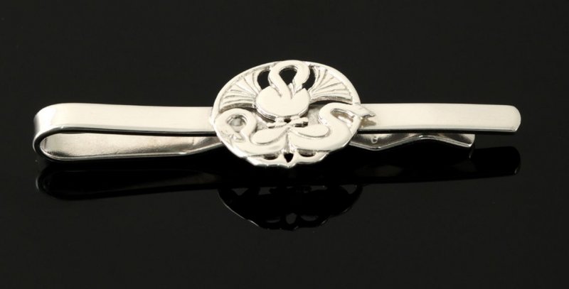 Image 2 of Three Nornes Norse Design Mens Sterling Silver Tie Bar Tie Clip