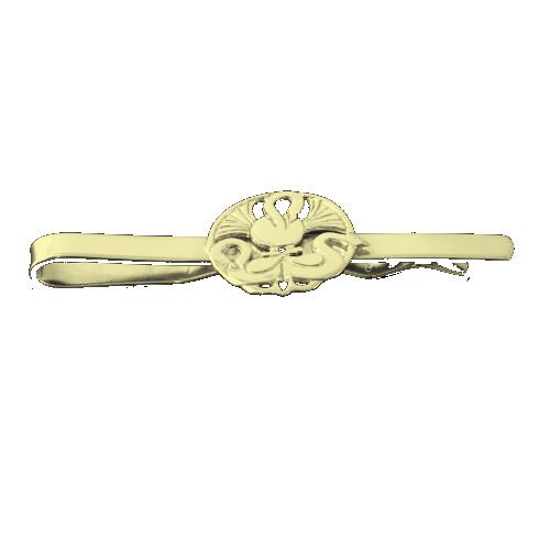 Image 1 of Three Nornes Norse Design Mens 9K Yellow Gold Tie Bar Tie Clip