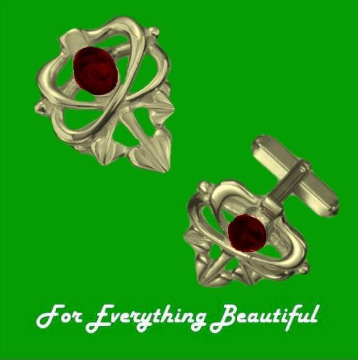 Image 0 of Art Nouveau Glasgow Girls Garnet 9K Yellow Gold Mens Cufflinks