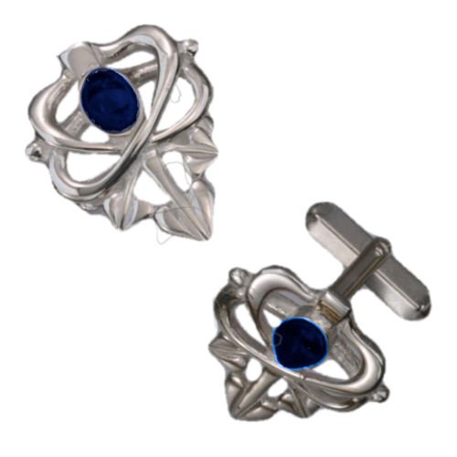 Image 1 of Art Nouveau Glasgow Girls Lapis Lazuli Sterling Silver Mens Cufflinks