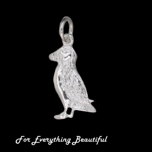 Image 0 of Puffin Bird Design Small Sterling Silver Charm