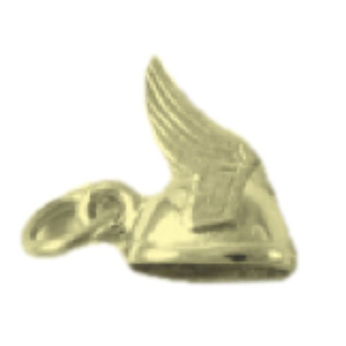 Image 1 of Viking Winged Helmet Design 9K Yellow Gold Charm