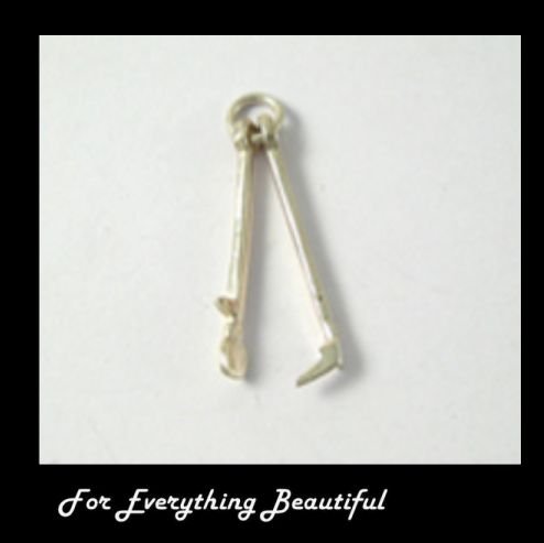 Image 0 of Spade And Tushkar Traditional Peat Cutting Tools Sterling Silver Charm