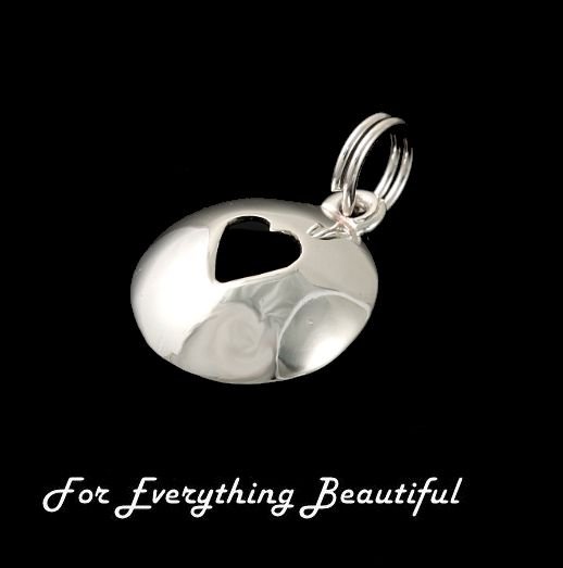 Image 0 of Peerie Smoorikins Little Kisses Heart Round Design Sterling Silver Charm