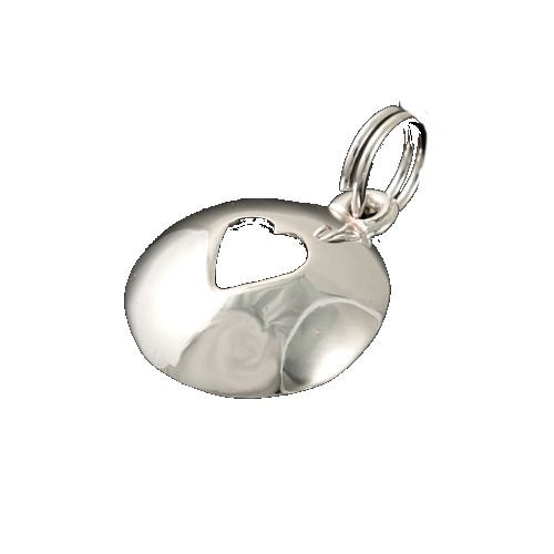 Image 1 of Peerie Smoorikins Little Kisses Heart Round Design Sterling Silver Charm