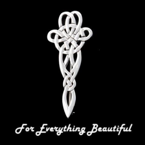 Image 0 of Celtic Line Of Life Knotwork Sterling Silver Kilt Pin