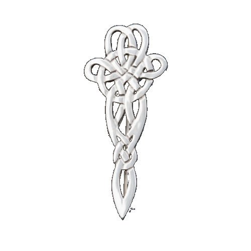 Image 1 of Celtic Line Of Life Knotwork Sterling Silver Kilt Pin