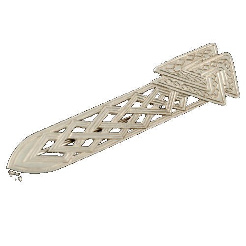Image 1 of Celtic Triangular Knotwork Sterling Silver Kilt Pin