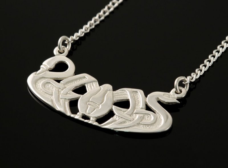 Image 2 of Three Nornes Norse Design Sterling Silver Necklace  