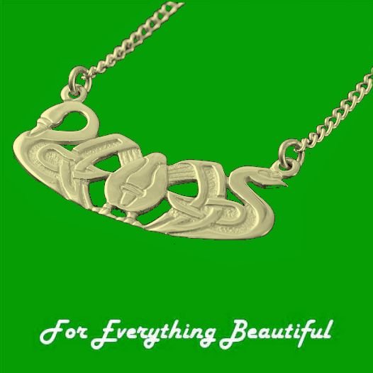 Image 0 of Three Nornes Norse Design 9K Yellow Gold Necklace     