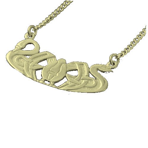 Image 1 of Three Nornes Norse Design 9K Yellow Gold Necklace     