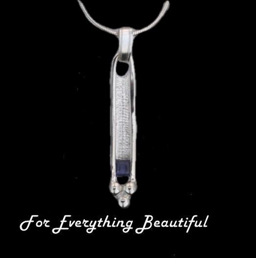 Image 0 of Art Deco Rectangular Amethyst Sterling Silver Pendant