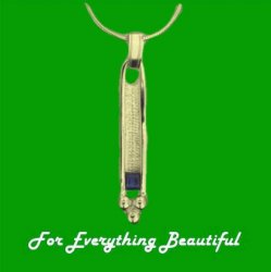 Art Deco Rectangular Amethyst 9K Yellow Gold Pendant